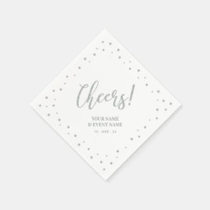 Serviette En Papier Élégante Classique Argent Acclame Toutes les Occas