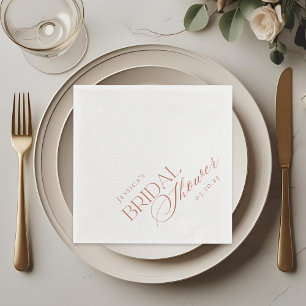Serviette En Papier Élégante douche de mariée florale et agrumes