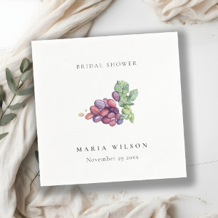 Serviette En Papier Élégante Fête de Mariage avec Feuillage de Raisin
