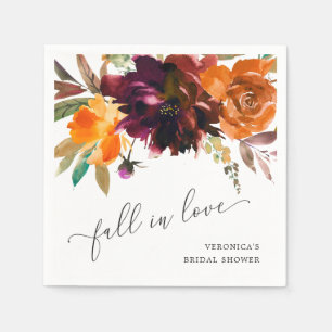 Serviette En Papier Élégante Fête de Mariage Rustique d'Automne avec F