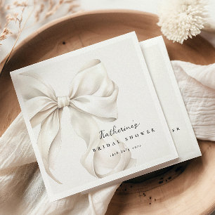 Serviette En Papier Elégante Fête des mariées blanche de la caverne