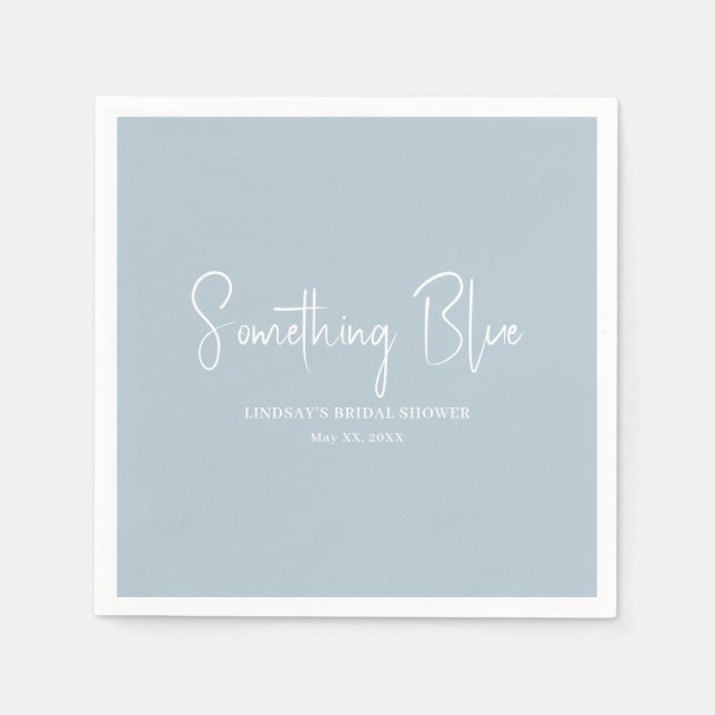 Serviette En Papier Elégante Fête des mariées bleu clair (Devant)