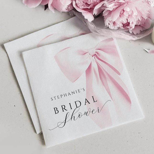 Serviette En Papier Élégante Fête des mariées de cabot rose (Créateur téléchargé)