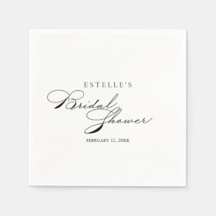 Serviette En Papier Élégante Fête des mariées de calligraphie