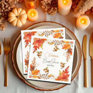 Serviette En Papier Elégante Fête des mariées florale de Boho Automne
