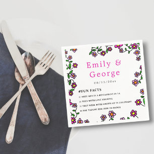 Serviette En Papier Élégante Fleurs de Jardin Botanique Mariage Floral