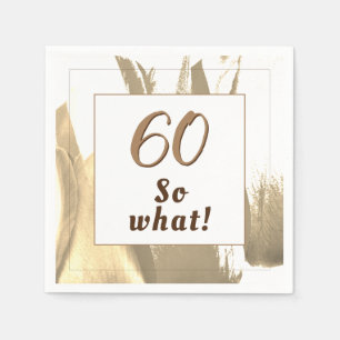 Serviette En Papier Elégante Golden Tulip 60e anniversaire Floral