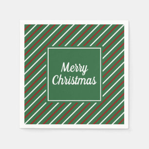 Serviette En Papier Élégante Grandes Vertes Noël