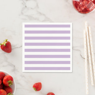 Serviette En Papier Élégante Lilac Violet Simple Stripes Classic