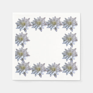 Serviette En Papier Élégante marguerite florale blanche douce