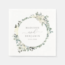 Serviette En Papier Élégante Mariage de verdure ivoirienne Sage