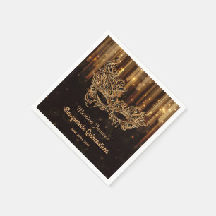 Serviette En Papier Elégante Masquerade Quinceañera 15e anniversaire