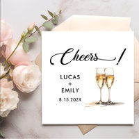 Elégante moderne Cheers Mariage de Script Lunettes