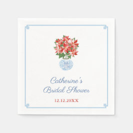 Serviette En Papier Élégante Poinsettia Dames Fêtes Déjeuner