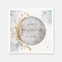 Elégante Quinceañera Céleste Lune et étoiles