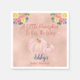 Serviette En Papier Élégante serviettes de Baby shower rose