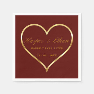 Serviette En Papier Élégante serviettes de Mariage monogramme personna