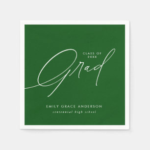 Serviette En Papier Élégante tendance Calligraphie Script Graduation