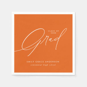 Serviette En Papier Élégante tendance Calligraphie Script Graduation