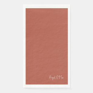 Serviette En Papier Élégante Terracotta Custom Paper serviettes d'hôte