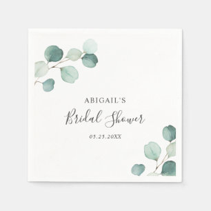 Serviette En Papier Elégante verdure Fête des mariées Eucalyptus rusti