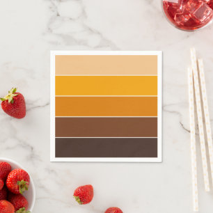 Serviette En Papier Élégantes couleurs modernes d'automne rayées