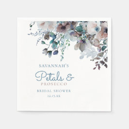 Serviette En Papier Élégantes Pétales et Prosecco Fleurs Mariage Showe
