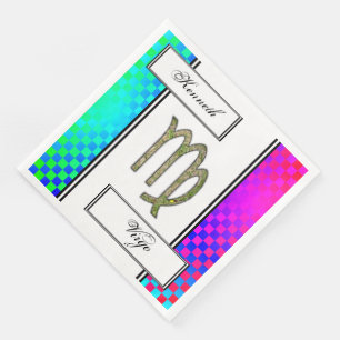 Serviette En Papier Élément du symbole Virgo Zodiac par Kenneth Yoncic