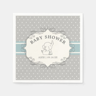 Serviette En Papier Éléphant de bébé adorable   Baby Shower