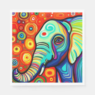 Serviette En Papier Eléphant excentrique