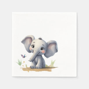 Serviette En Papier Elephant pour la fête animalière