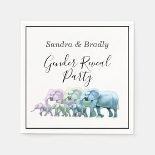 Serviette En Papier Eléphants Bébé mignons modernes