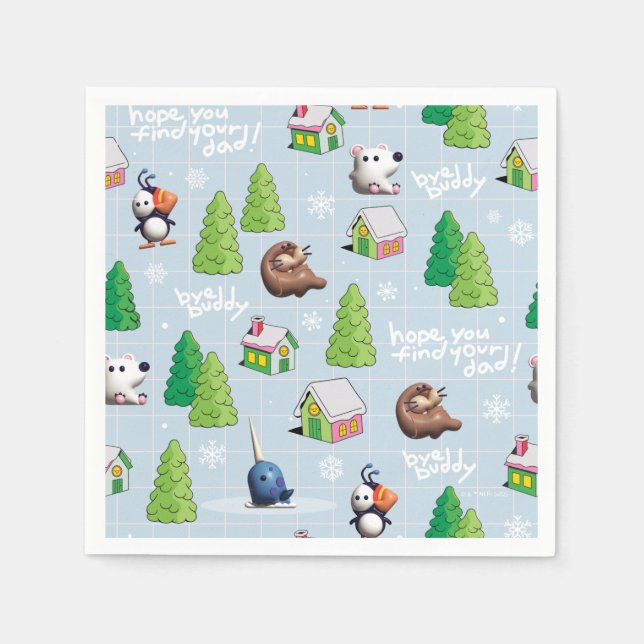 Serviette En Papier Elf the Movie | Bye Buddy Hope Vous Trouvez Votre  (Devant)