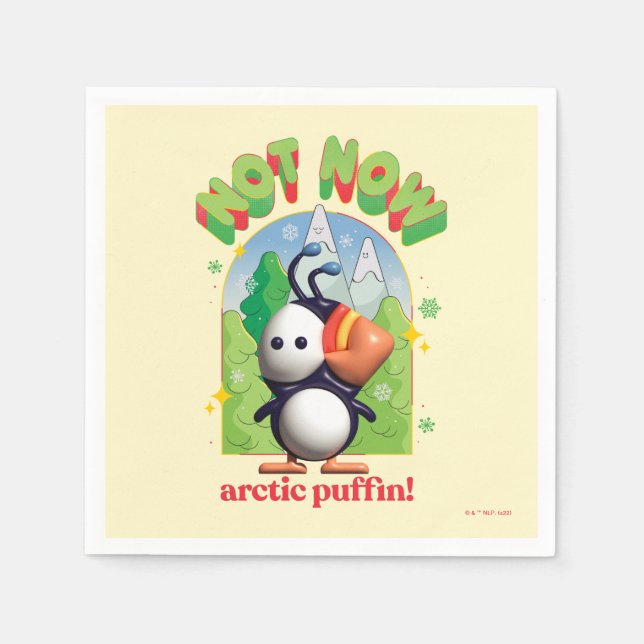 Serviette En Papier Elf the Movie | Pas maintenant Arctic Puffin! (Devant)