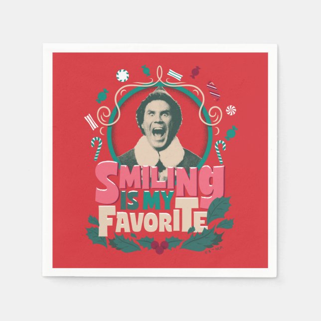 Serviette En Papier Elfe - Sourire est mon préféré (Devant)