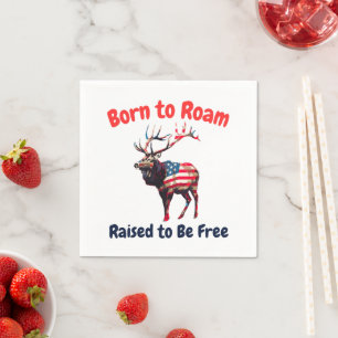 Serviette En Papier Elk Flag Amérique