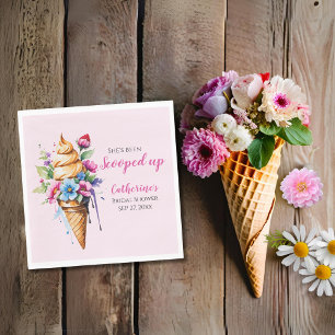Serviette En Papier Elle a été ramassée Fête de mariage avec glace