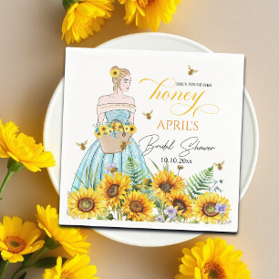Serviette En Papier Elle a trouvé sa douche de mariage Honey