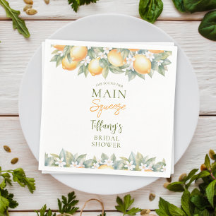 Serviette En Papier Elle a trouvé sa douche de mariée au citron Main S