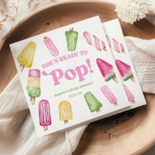 Serviette En Papier Elle est prête à faire du Baby shower rose