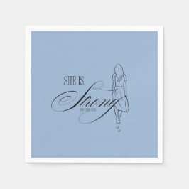 Serviette En Papier Elle est Proverbes forts 31:25