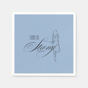 Serviette En Papier Elle est Proverbes forts 31:25