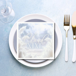 Serviette En Papier Elle est sur Cloud Neuf 9 White Pampas Fête des ma