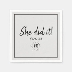 Serviette En Papier Elle l'a fait ! Hashtag Document de Graduation