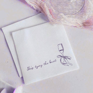 Serviette En Papier Elle Noue le Nœud Élégant Lancement de Mariée