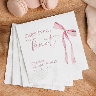Serviette En Papier Elle Noue le Nœud Papillon Coquette Enterrement de