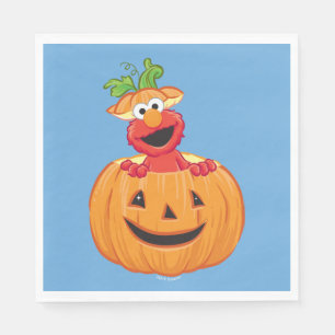 Serviette En Papier Elmo Halloween Jack-O-Lantern