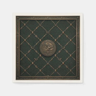 Serviette En Papier Emblème de chasse en bronze