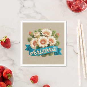 Serviette En Papier Emblème de fleurs de l'État de l'Arizona