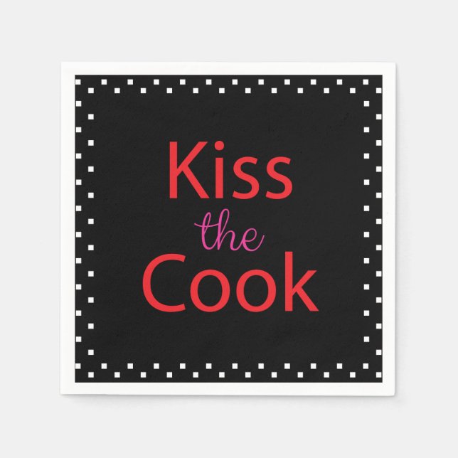 Serviette En Papier Embrasse Le Cuisinier (Devant)
